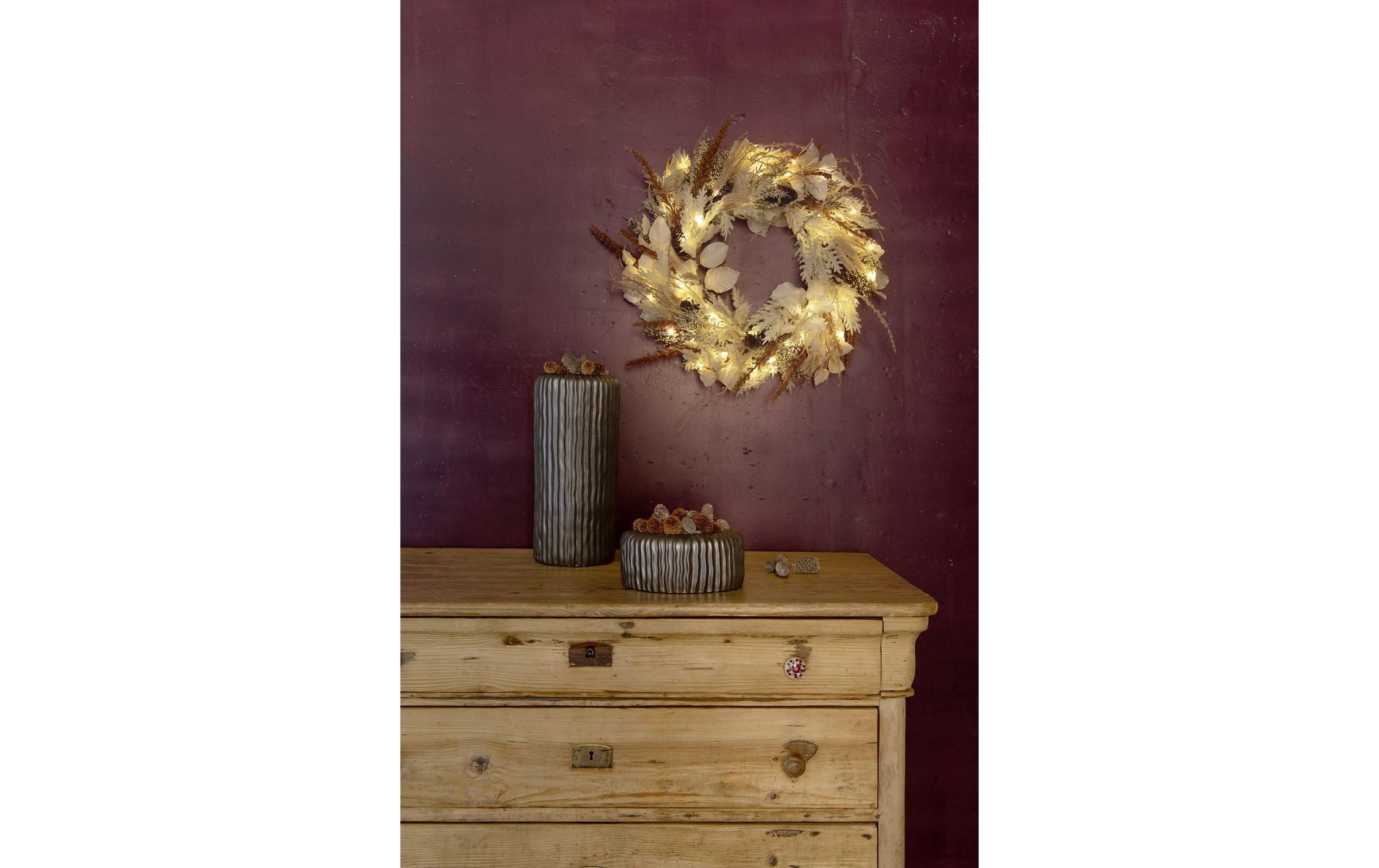 STT LED Dekofigur »Flower wreath« Warmweiss
