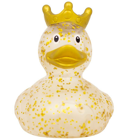 Badeente - Ente m. Krone - Glitter Gold