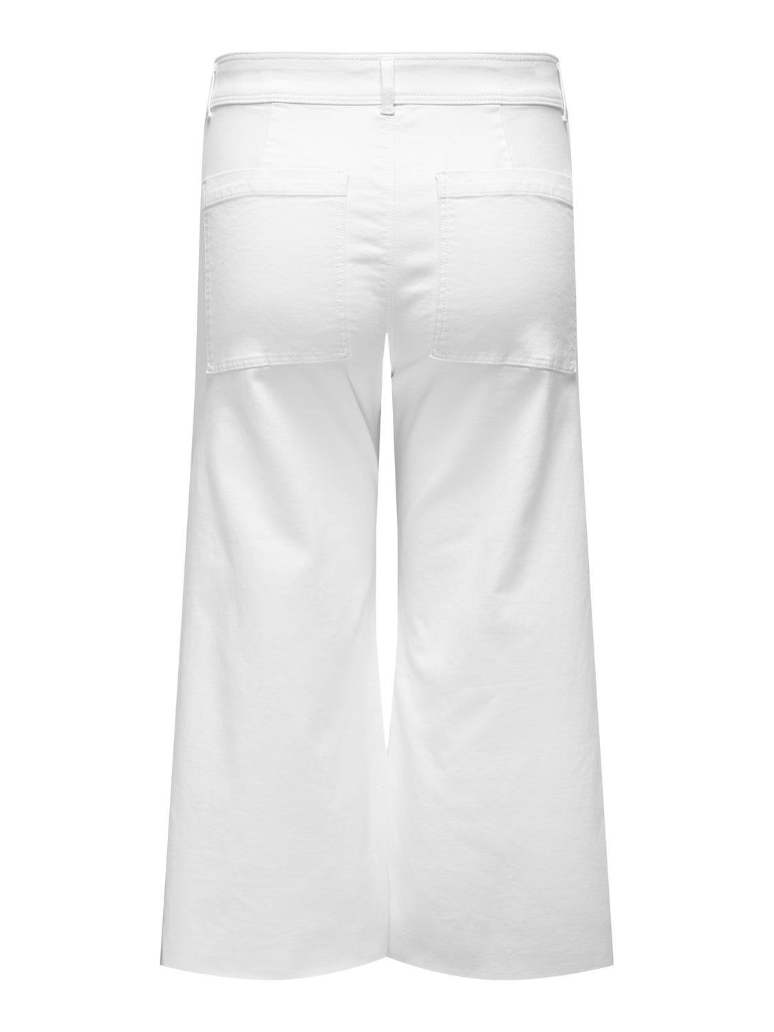 CARSYLVIE Hohe Taille Gerade geschnitten Jeans White