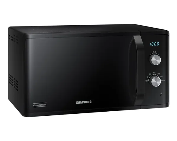 Samsung MW3500K, Bordplade, Solo mikroovn, 23 L, 800 W, Knapper, Dreje, Sort