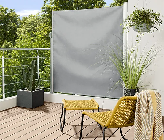 Leco Seitenmarkise 180 x 300 cm, hellgrau