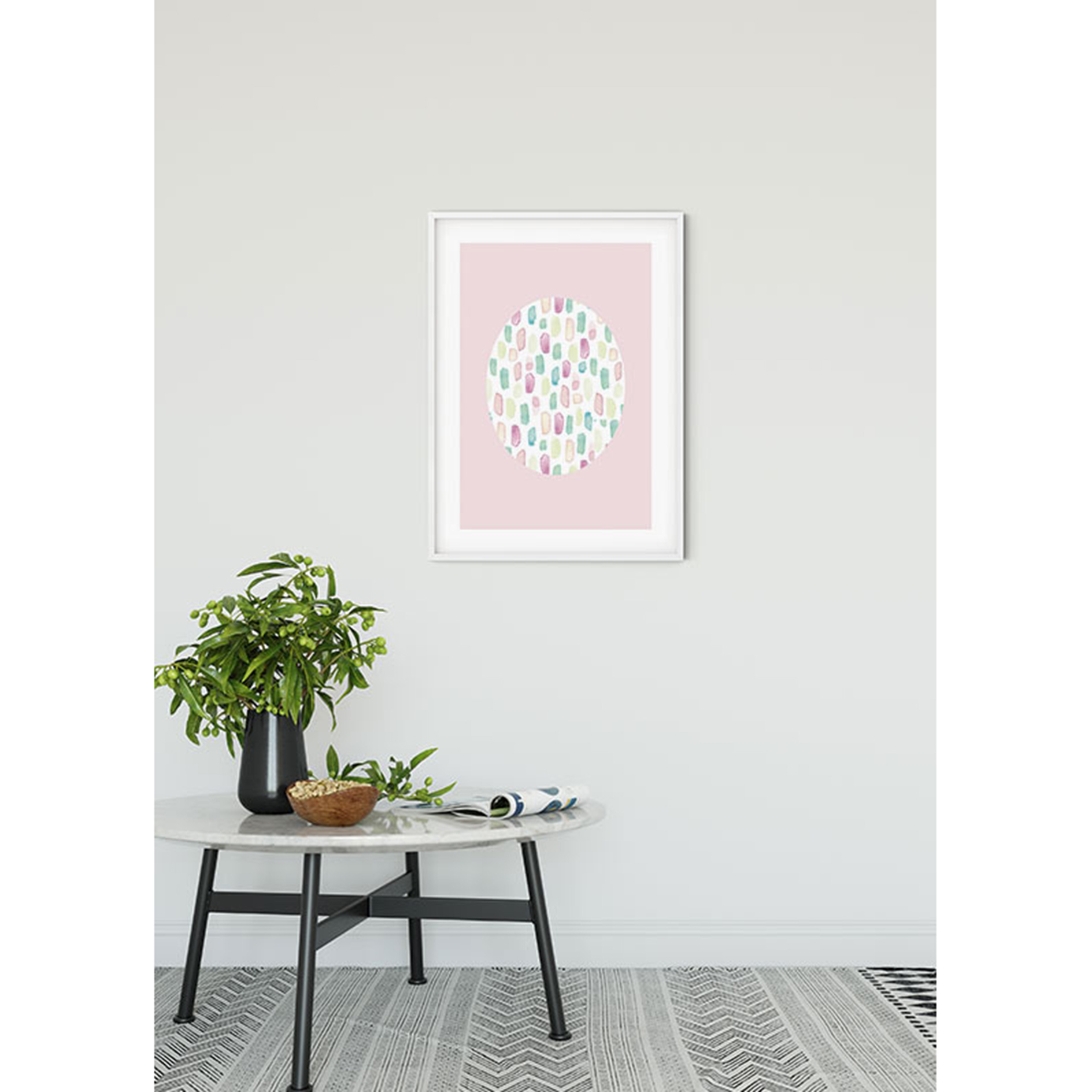 Wandbild SHELLY PATTERNS ROSE - 50x70 cm