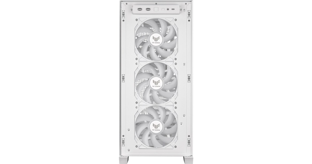 ASUSTUF Gaming GT302 ARGB midi tower behuizing  (Wit | 2x USB-A | 1x USB-C | RGB | Tempered Glass)
