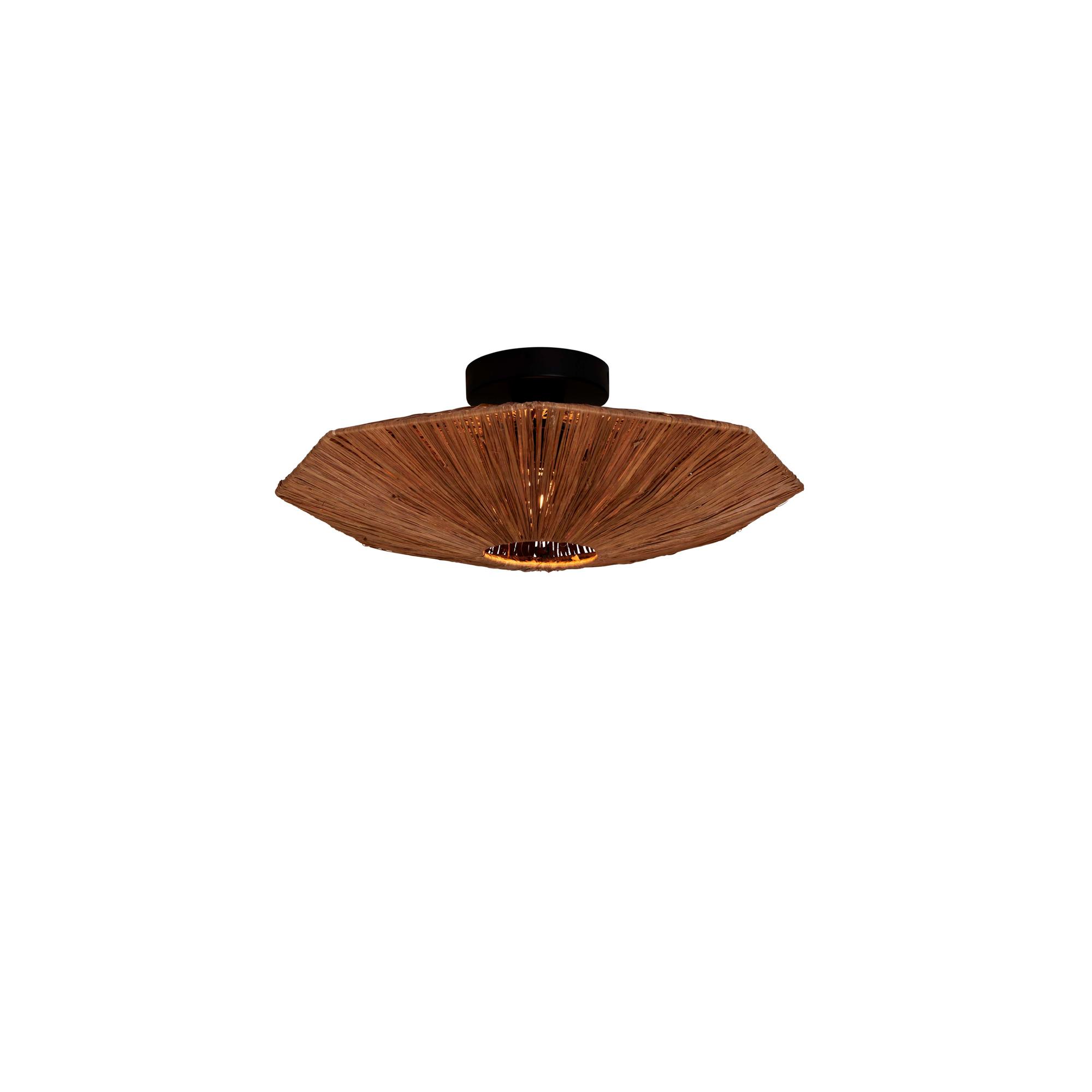 GOOD&MOJO Plafonniere Panama - Bruin - 45x45x5cm