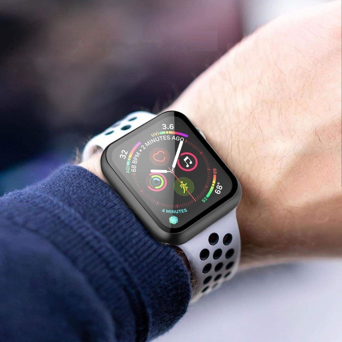 Skjermbeskytter til Apple Watch 4/5/6 (44 mm) og Apple Watch SE i herdet glass