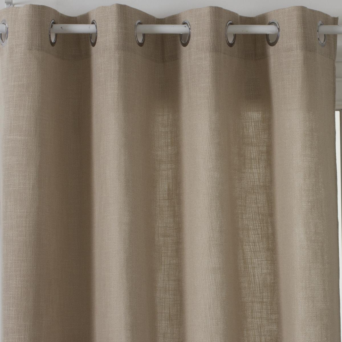 RIDEAU CLEM A OEILLETS LIN 140X260CM