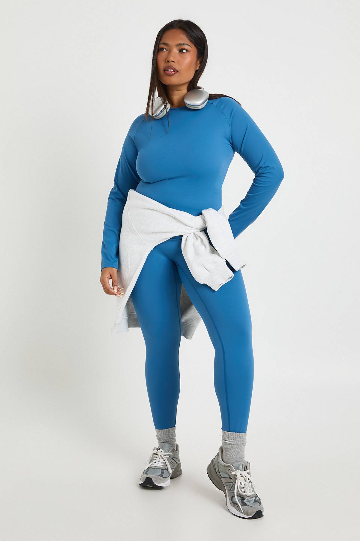 boohoo Legging Grande Taille Super Doux Sculptant avec Détails de Coutures