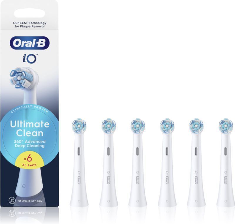 Oral B - iO Ultimate Clean - Vervangende Opzetstuk - White - 6 st