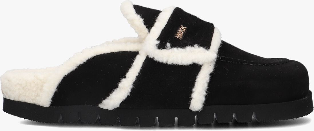 NUBIKK zwarte nubikk pantoffels teddy fur
