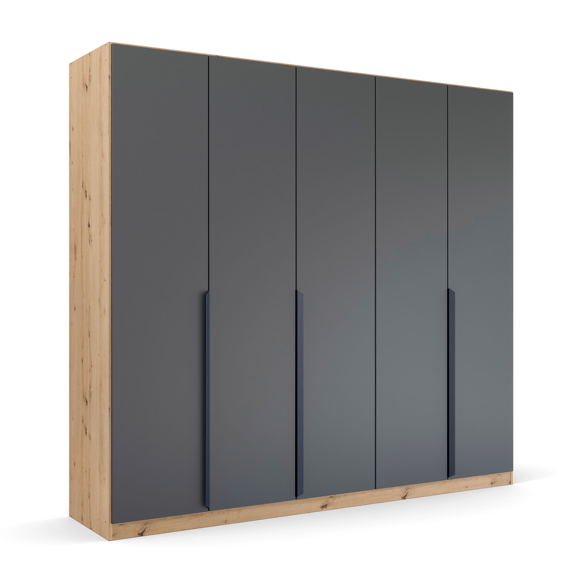 Drehtürenschrank - grau - Artisan Eiche - 226 cm
