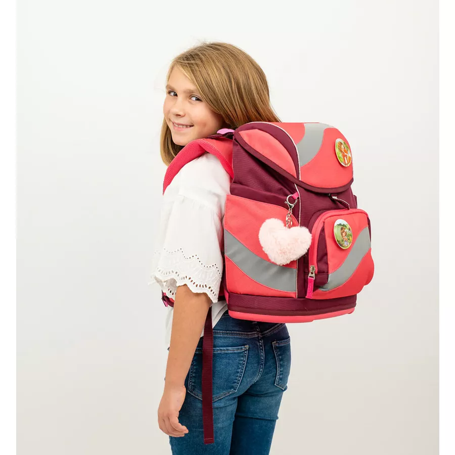 Belmil Schulranzen Smarty Schulranzen Set 6-teilig mit Brustgurt, Hüftgurt Sweet Candy