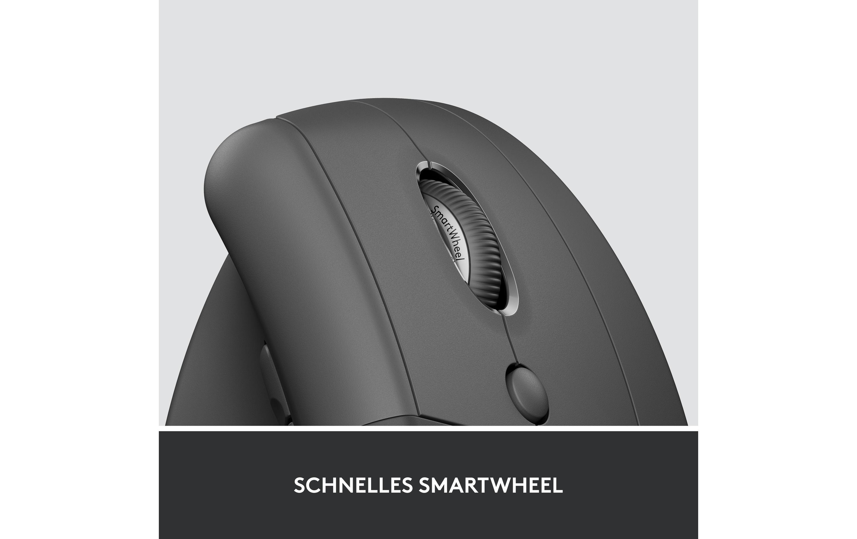 Ergonomische Maus Lift for Business GraphiteKomfortable ergonomische Maus mit vertikalem Design für kleine bis mittelgrosse Hände