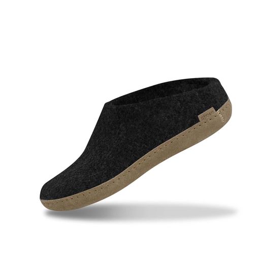 Glerups Slip-on Hjemmesko, Charcoal, 42