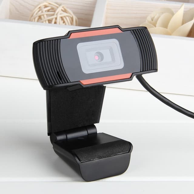 12MP pixels HD 360 Webcam USB PC Bærbar Kamera Sort