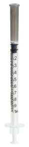 SOL-M Spritze mit fixierter Nadel 1ml 27G 1/2, 100 Stück