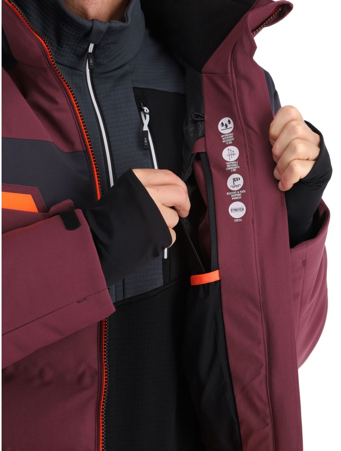 33W0887 ski-jas heren