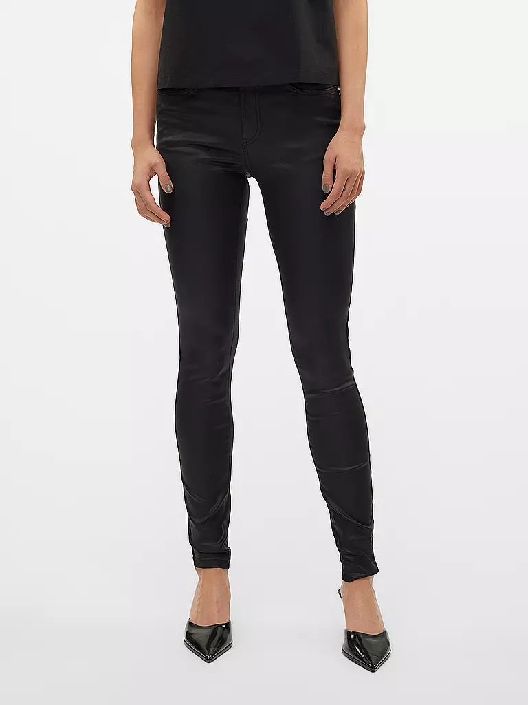 VERO MODA Hose Skinny Fit VMFLASH schwarz