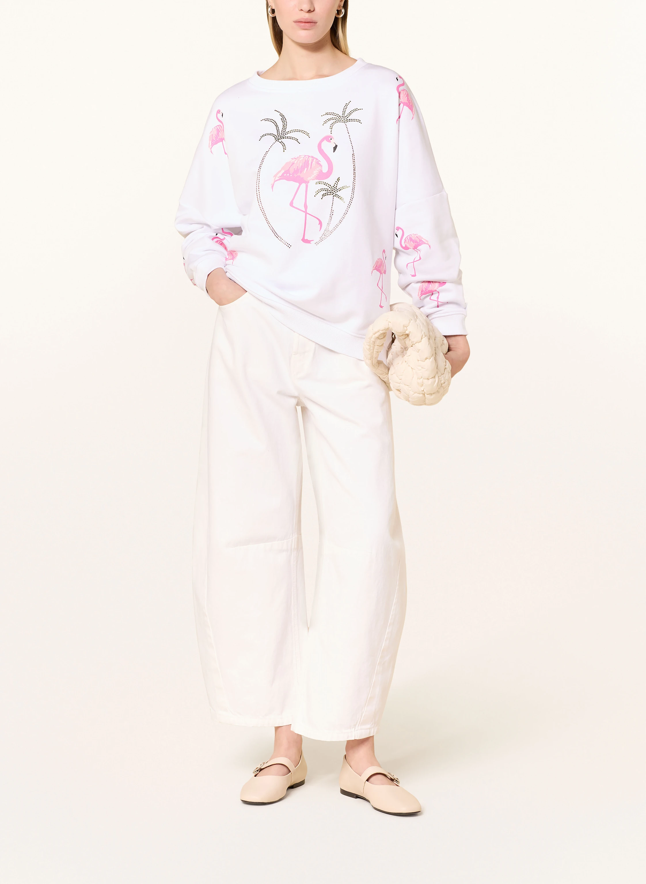 miss goodlife Sweatshirt mit Schmucksteinen