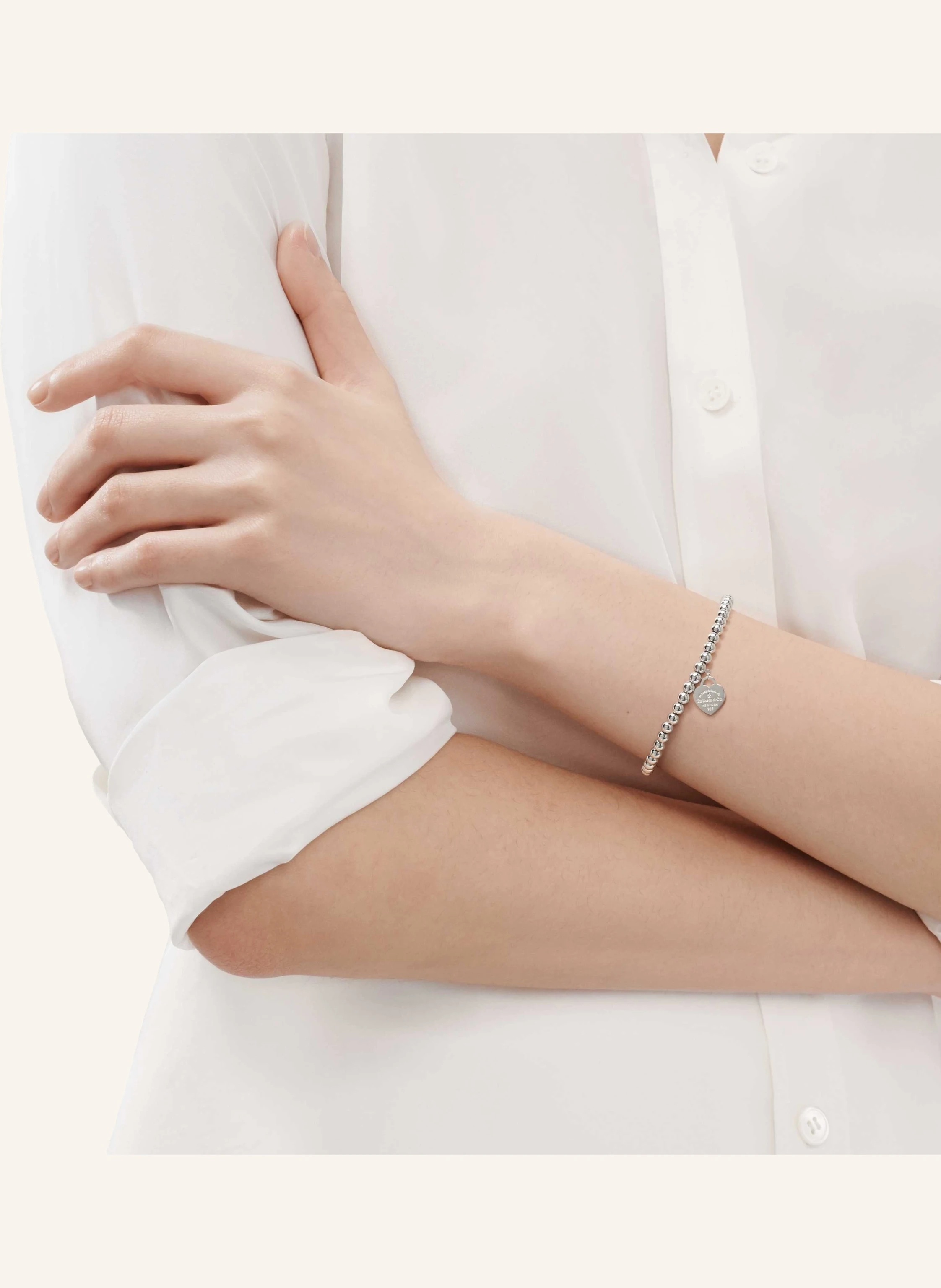 TIFFANY & Co. Armband RETURN TO TIFFANY™ aus Sterlingsilber mit einem Diamanten im runden Brillantschliff