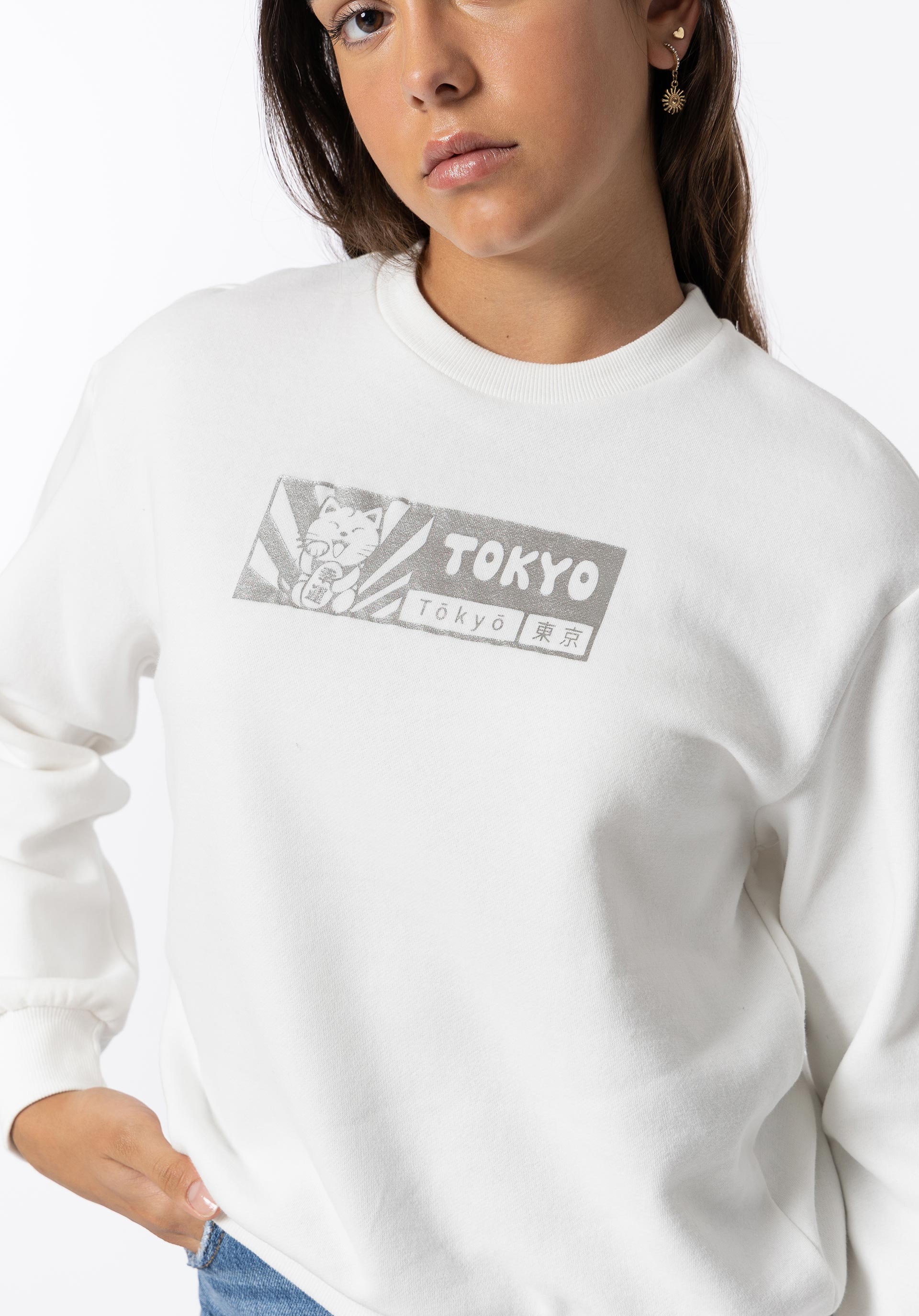 Sweatshirt com Estampado Frontal