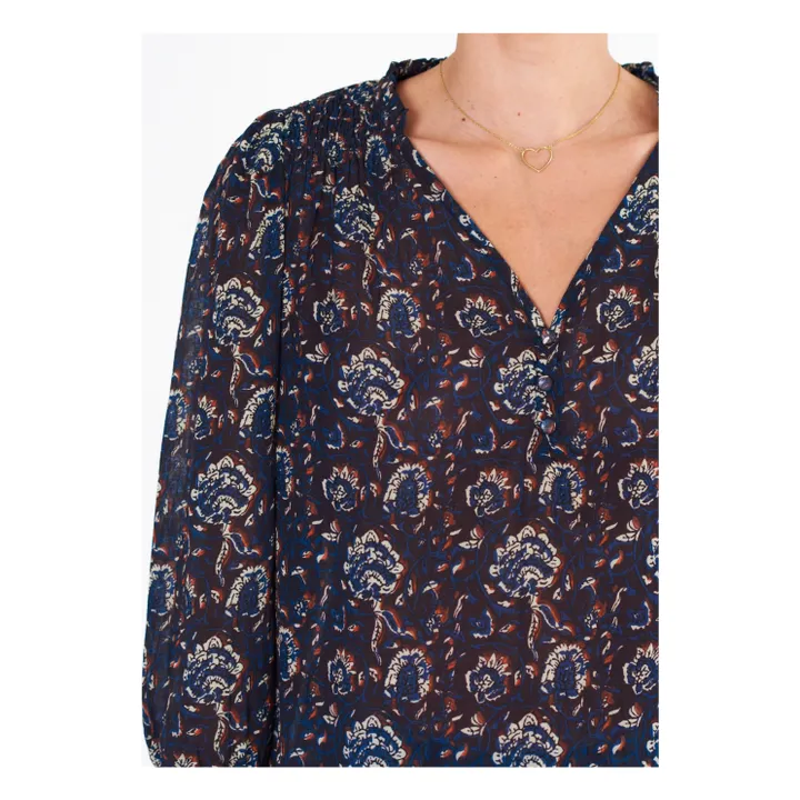 M.A.B.E. Blouse Imprimé Seren | Bleu foncé