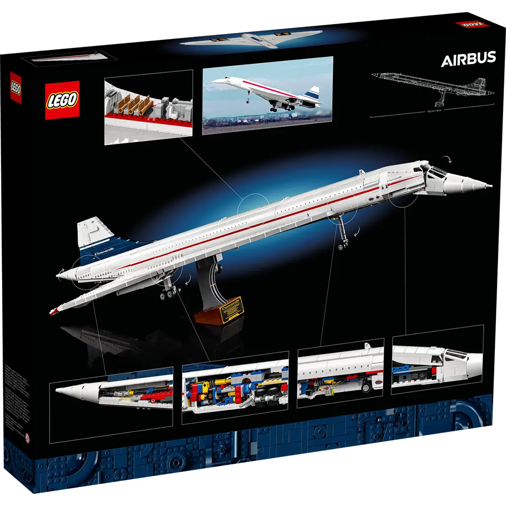 (2083-tlg. Set) Icons Klemmbausteine Flugzeug Spielzeug Fahrzeug Modell Bausatz (10318) - Concorde