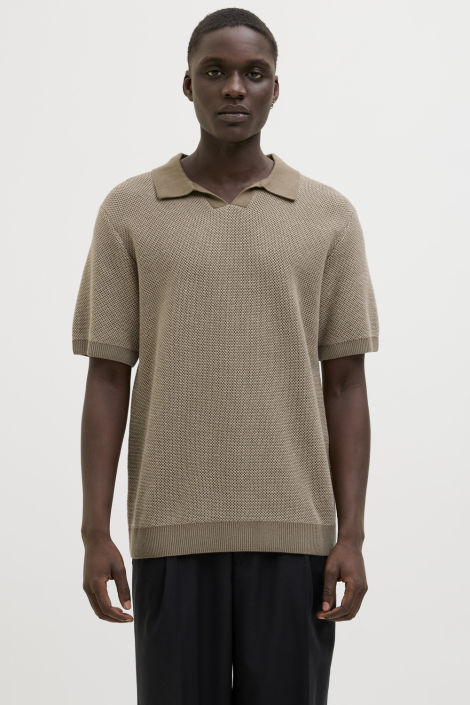 Jack & Jones taupe heren polo