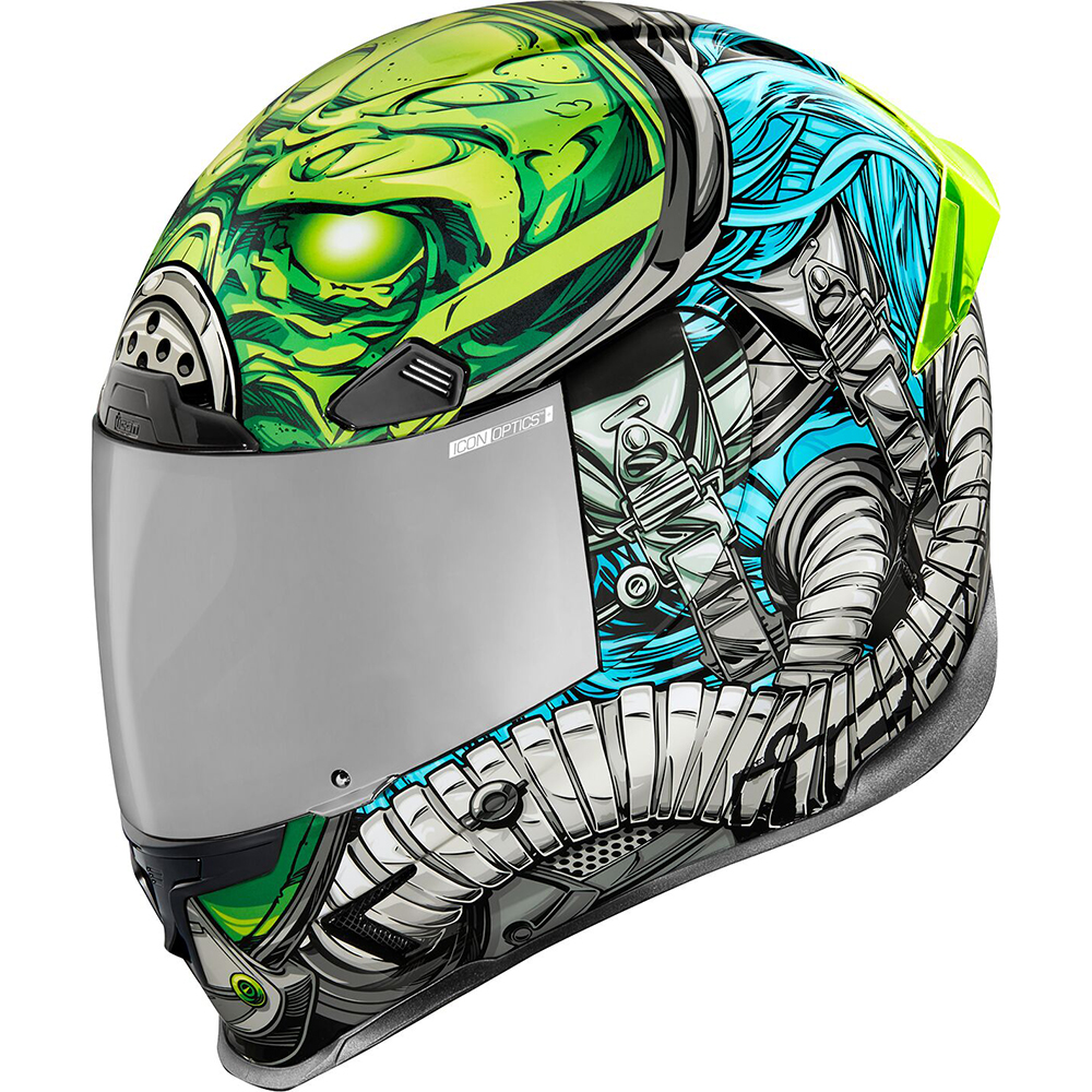 Icon - Casque Airframe Pro Outbreak™ Noir / Bleu / Vert