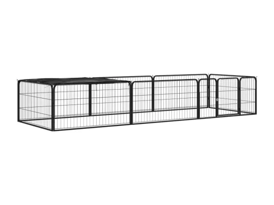 Parc pour chien 8 noire 300 x 100 x 50 cm 02_0043649
