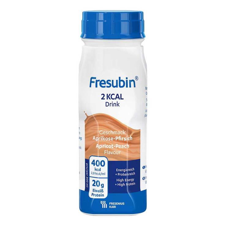 Fresubin 2 kcal Drink Aprikose Pfirsich, 8X4X200 ml