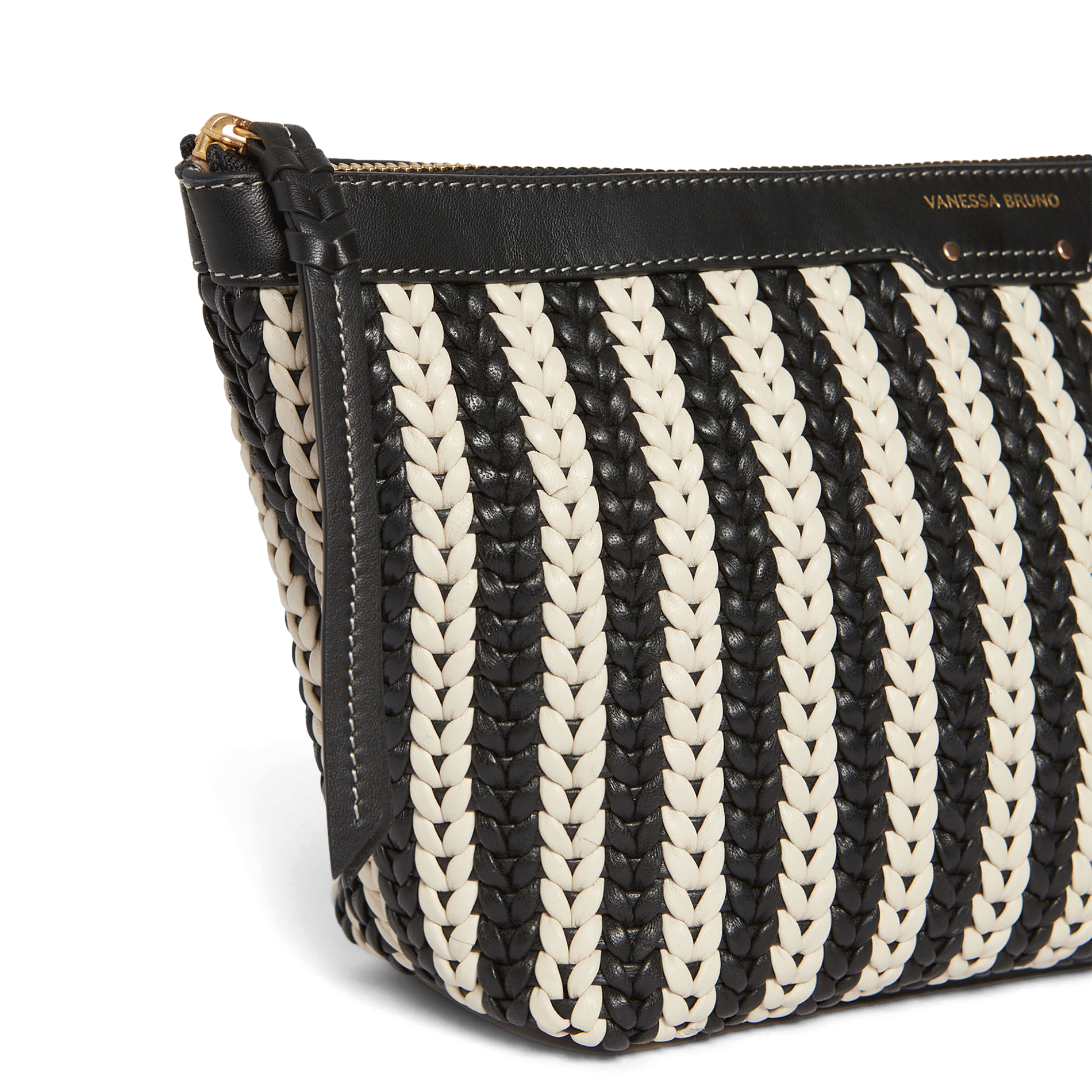 Pochette tressée en cuir | Multicolore