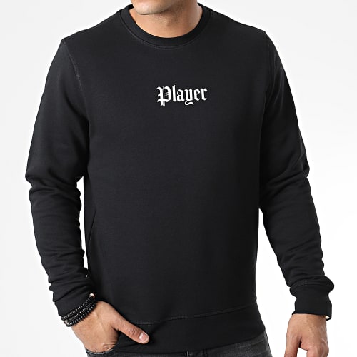 Sweat Crewneck Player Noir Blanc