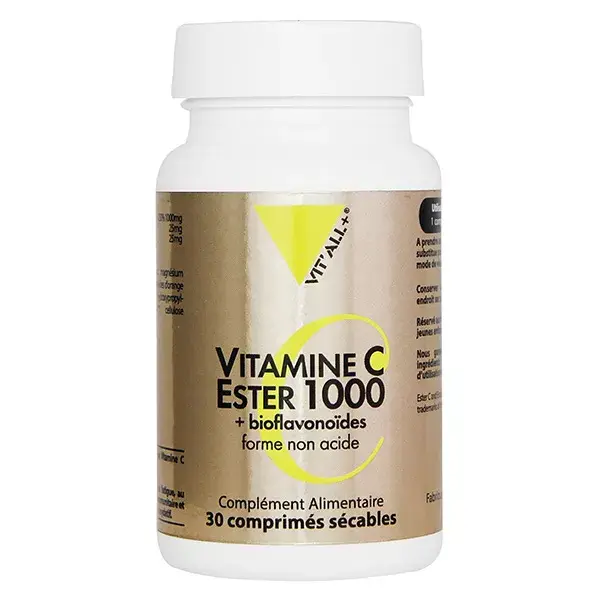 Vit'all+ Vitamina C Ester 1000mg + Bioflavonóides 30 comprimidos sulcados