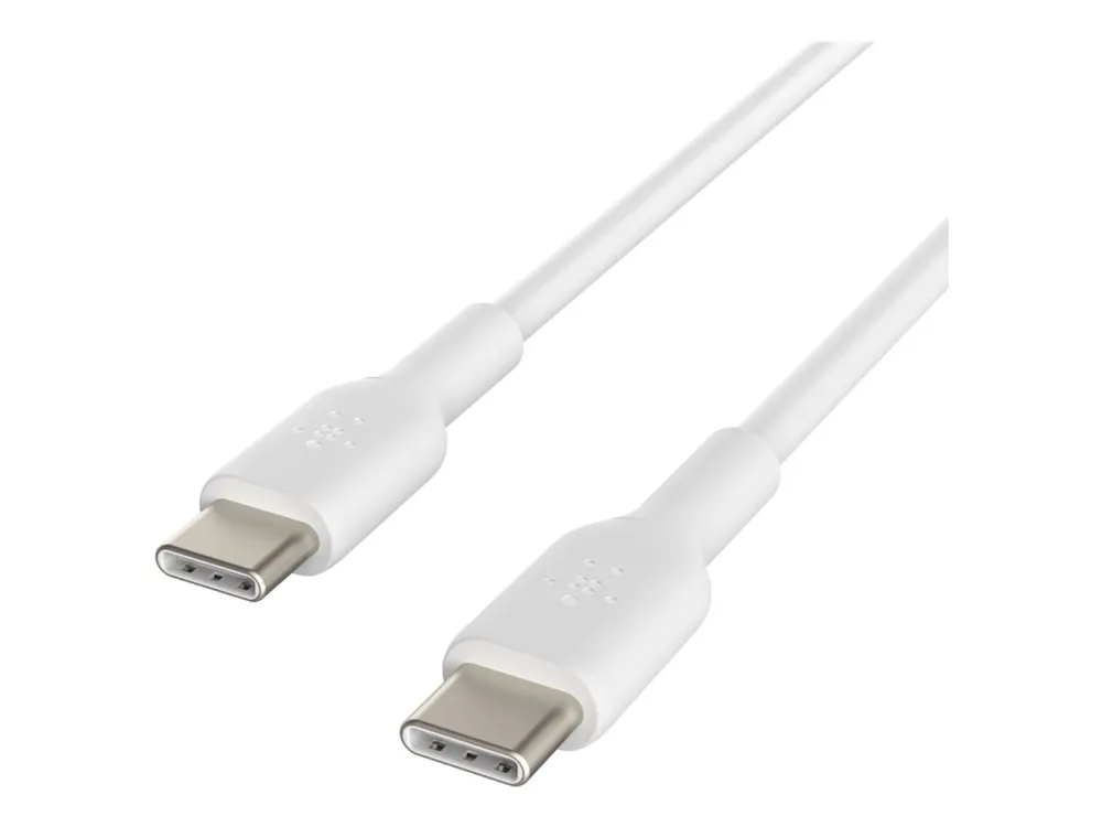 Belkin BoostCharge - USB-kabel - 24 pin USB-C (han) til 24 pin USB-C (han) - 2 m - hvid