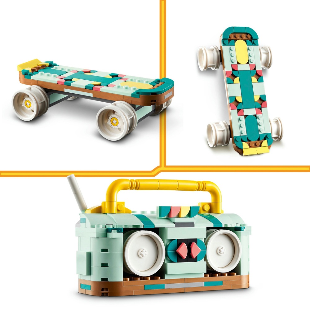 LEGO Creator 31148 3-in-1 Retro-Rollschuh- und Spielzeug-Skateboard-Set