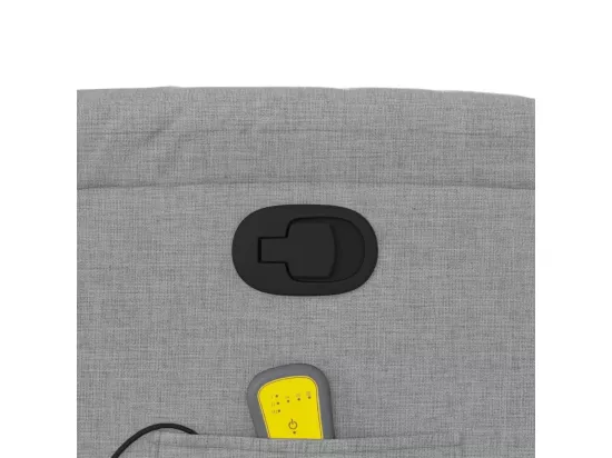 Fauteuil de massage inclinable Gris clair Tissu