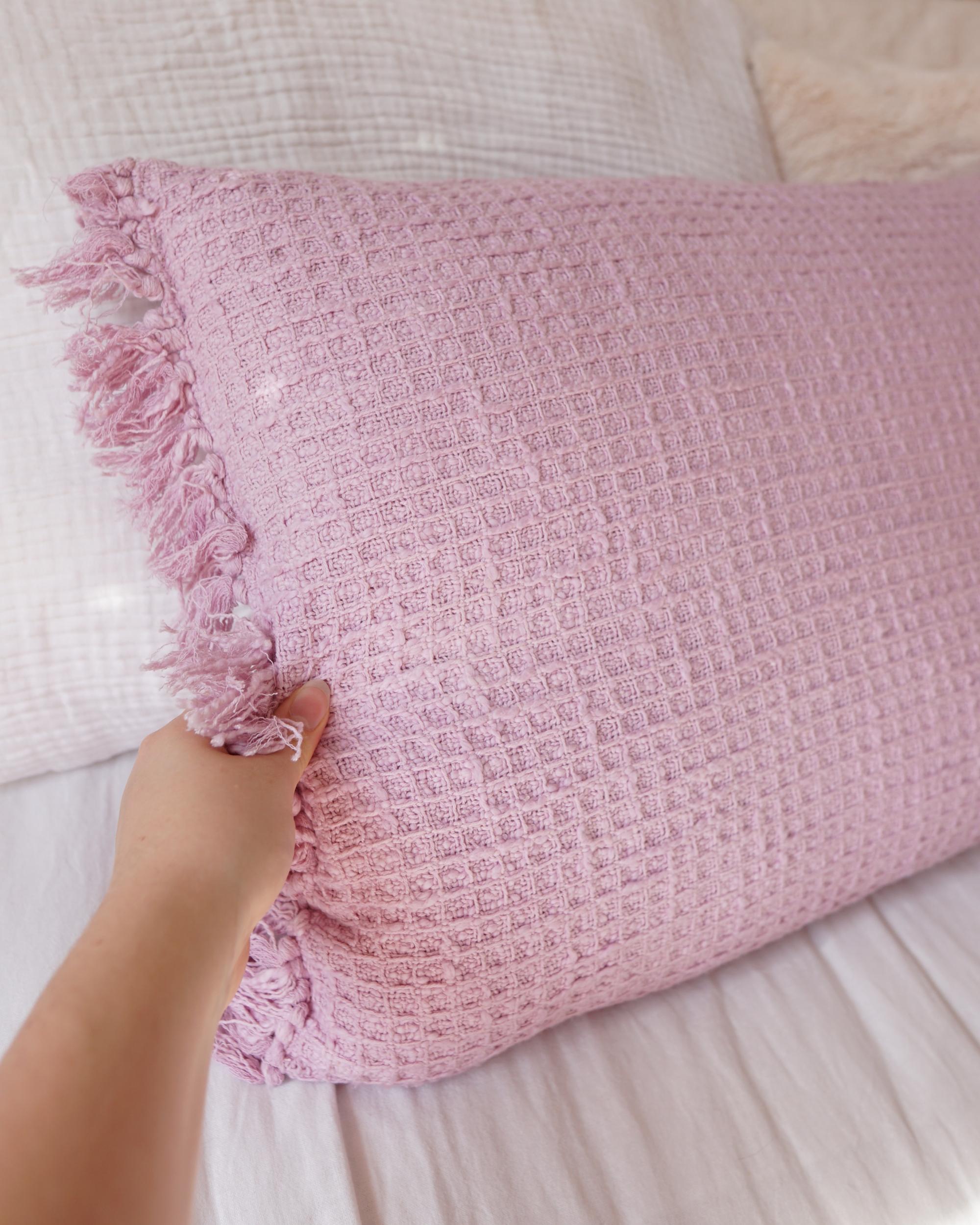 Set van 2 sierkussens TANSY Katoen 40 x 60 cm Roze effen