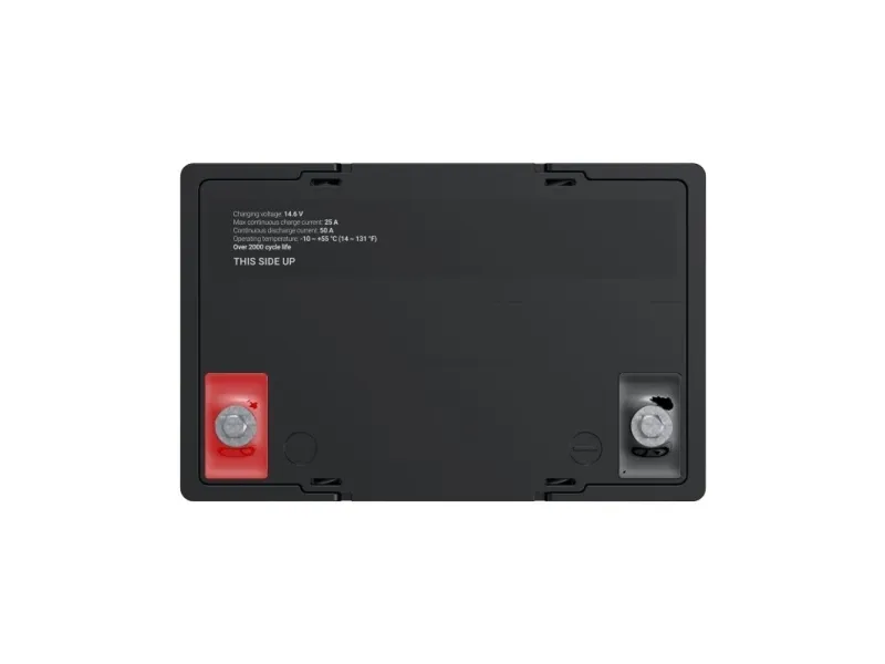 Green Cell LFPGC12V50AH, Lithium jern fosfat (LiFePO4), 12 V, Sort, Grøn, 50 At, 640 Wh, 75 A