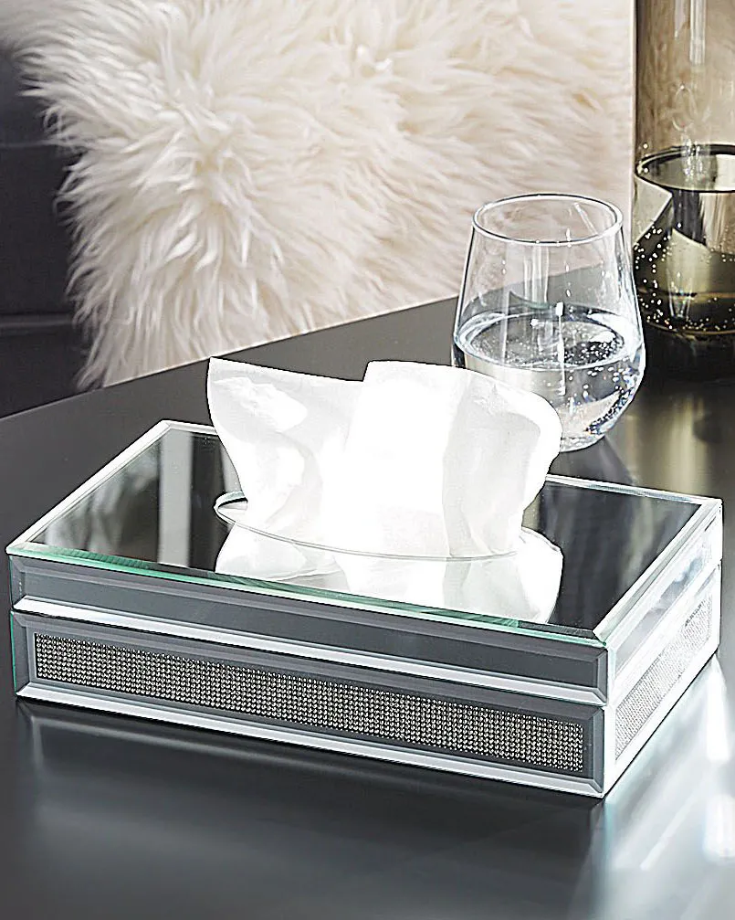 Tissuehouder CHARLY Glas Zilver