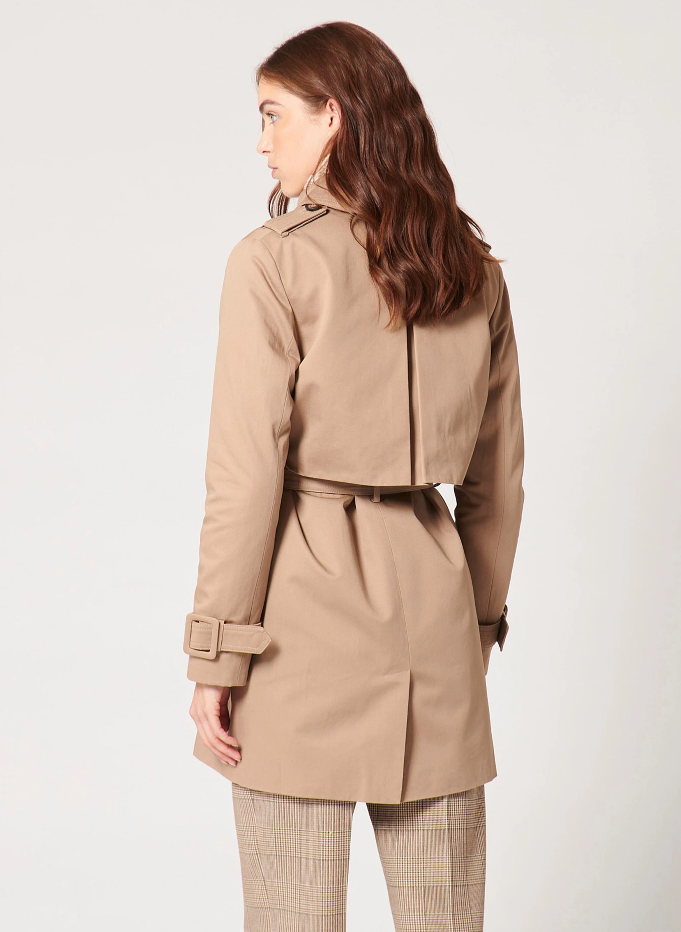 TAOTO - Trench droit en coton bio | Marron