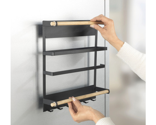 Magnetisch keukenplankje Wenko Magna zwart