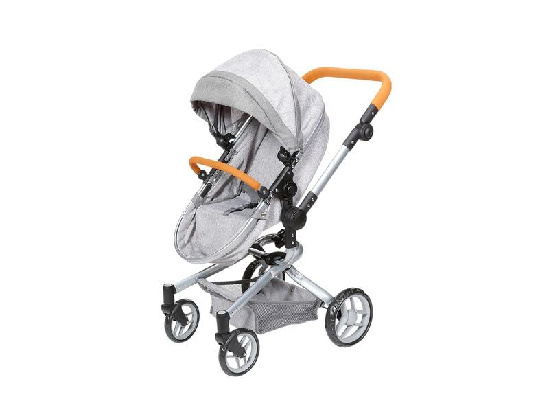Knorrtoys Puppenwagen Boonk Stone Grey Kombi-Puppenwagen mit verstellbarem Verdeck
