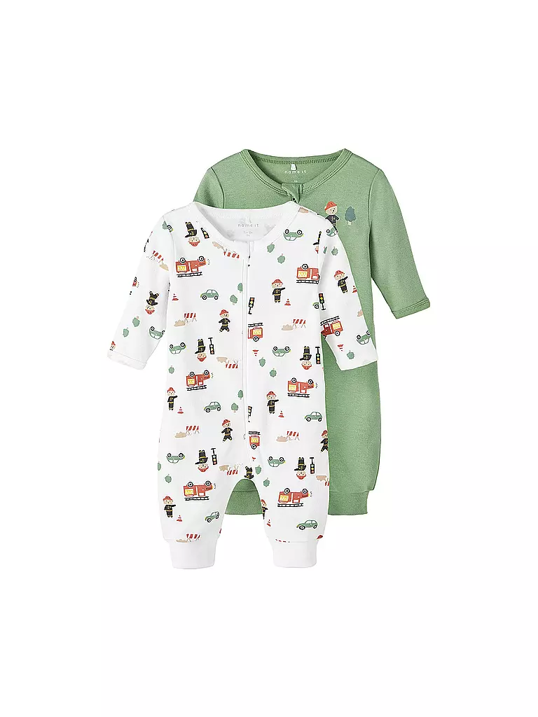 NAME IT Baby Schlafoverall 2er Pkg weiss