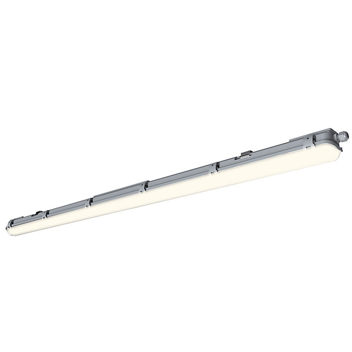 Réglette lumineuse Pagon T8 blanc neutre 1x1800lm 18W IP65 L.129,3xl.7,3xH.6,4cm gris GoodHome
