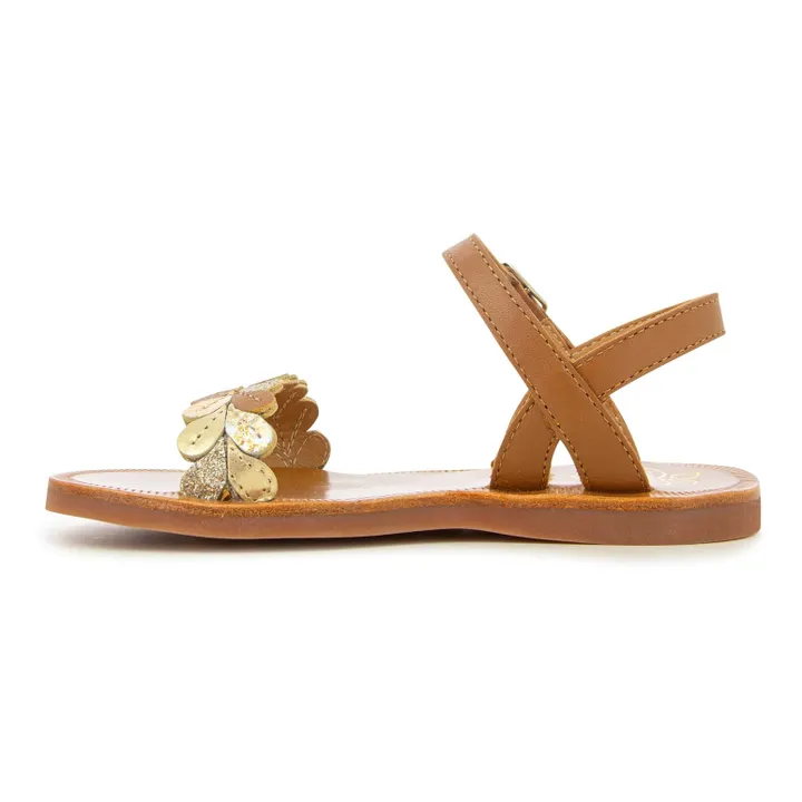 Pom d'Api Sandales Plagette Ferns | Camel