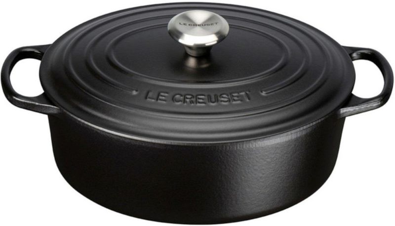 Le Creuset - Braadpan Signature - Ovaal - Mat Zwart - Gietijzer - 6,3 Liter