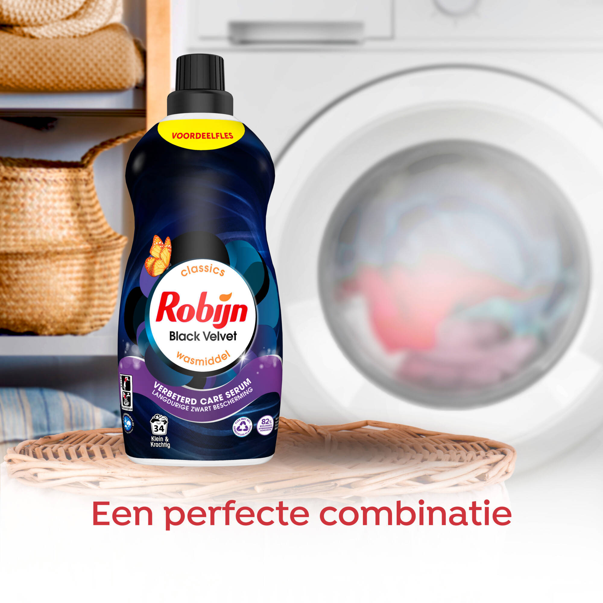 Robijn vloeibaar wasmiddel Black Velvet - 2 x 34 wasbeurten - 68 wasbeurten
