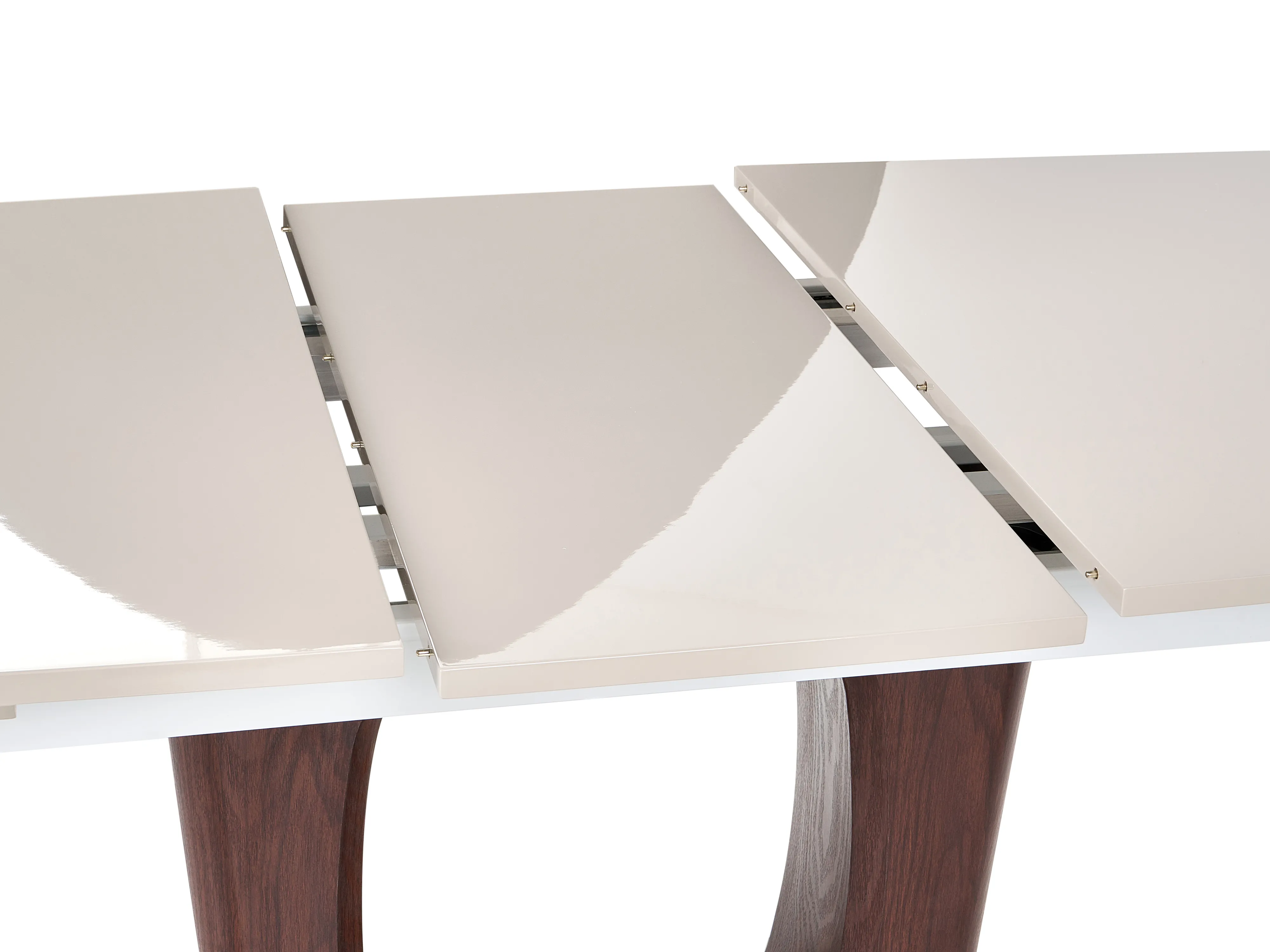 Eettafel uitschuifbaar BERRIGAN Lichtbeige 90 cm 160/200 cm