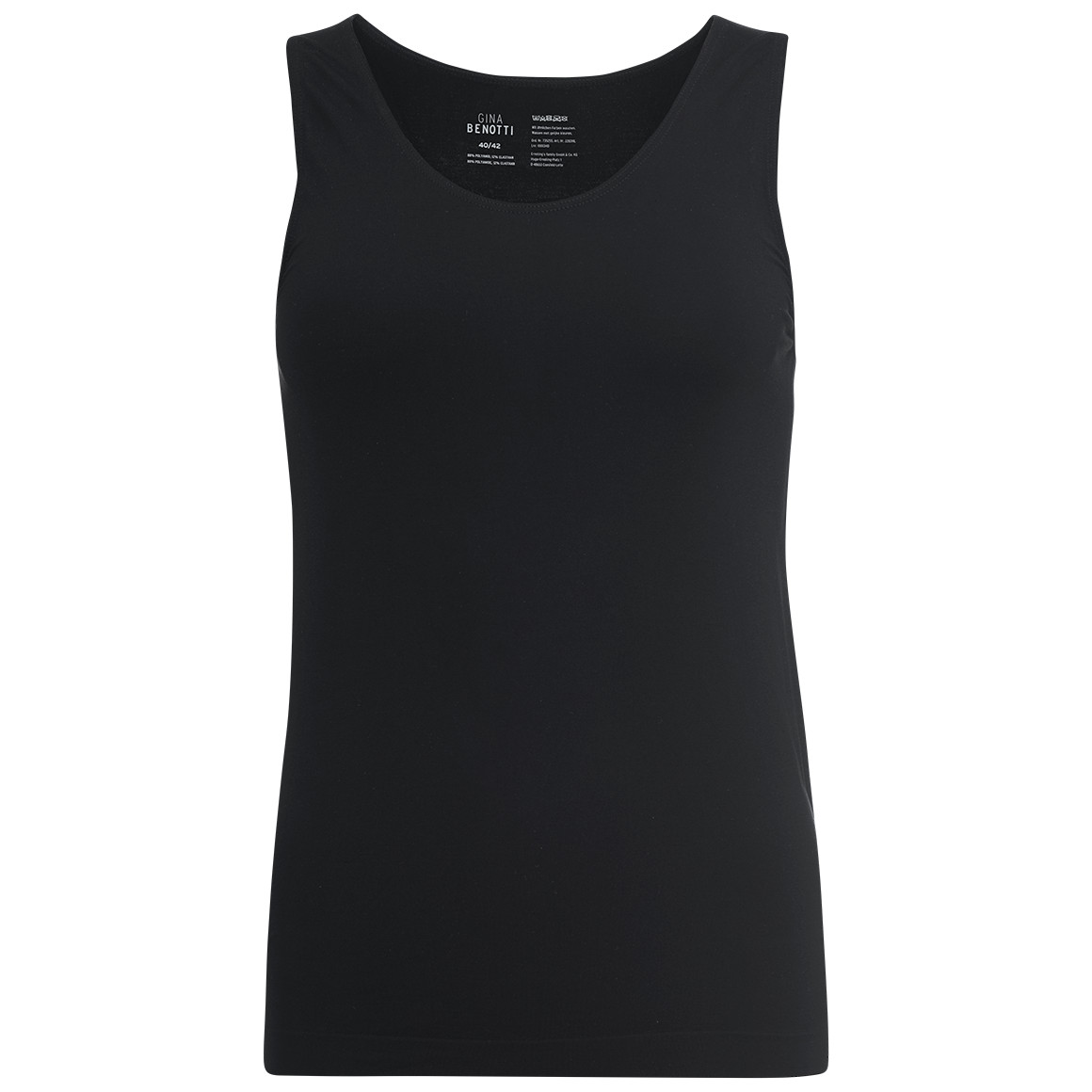 Gina Benotti Damen Seamless-Unterhemd aus Mikrofaser schwarz