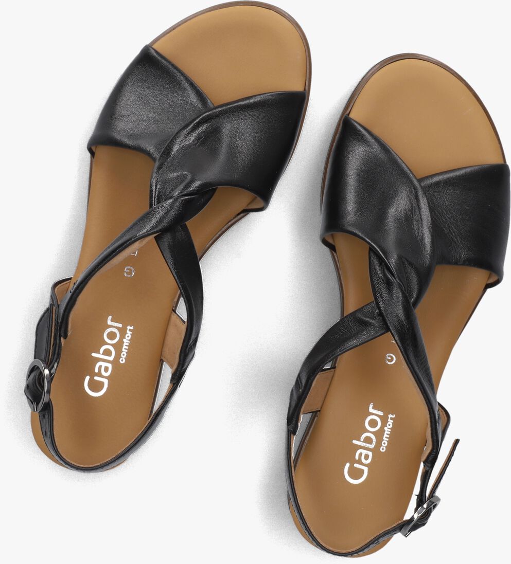 zwarte gabor sandalen met hak 751.01